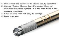 Ручка татуировки Handmade косметического золота инструмента Microblading брови ручная