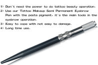 Игла ручки 18U татуировки брови металла черная ручная