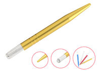 Ручка Микробладинг постоянного макияжа золотая ручная для постоянных бровей 20г